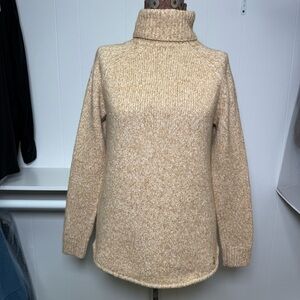 Michael Kors Tan Soft Wool Blend Turtleneck Sweater Size Small